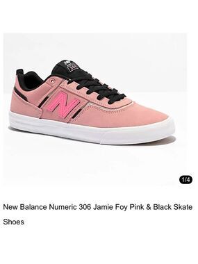 New Balance 306 Jamie Foy Sneakers Pink and Black - size 7 ladies